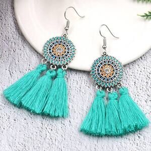 5/16 Atmneris Egyptian style Tassels Fringe Earrings
